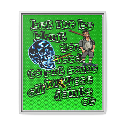og - framed canvas art (logo green)