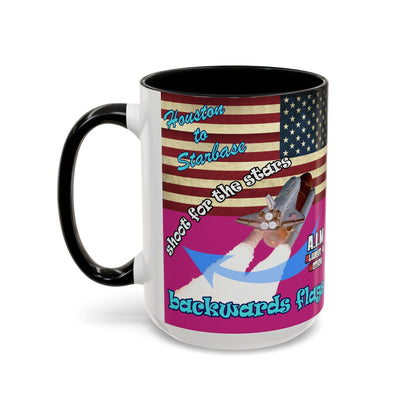 shoot for the stars - Accent Mug (pink)