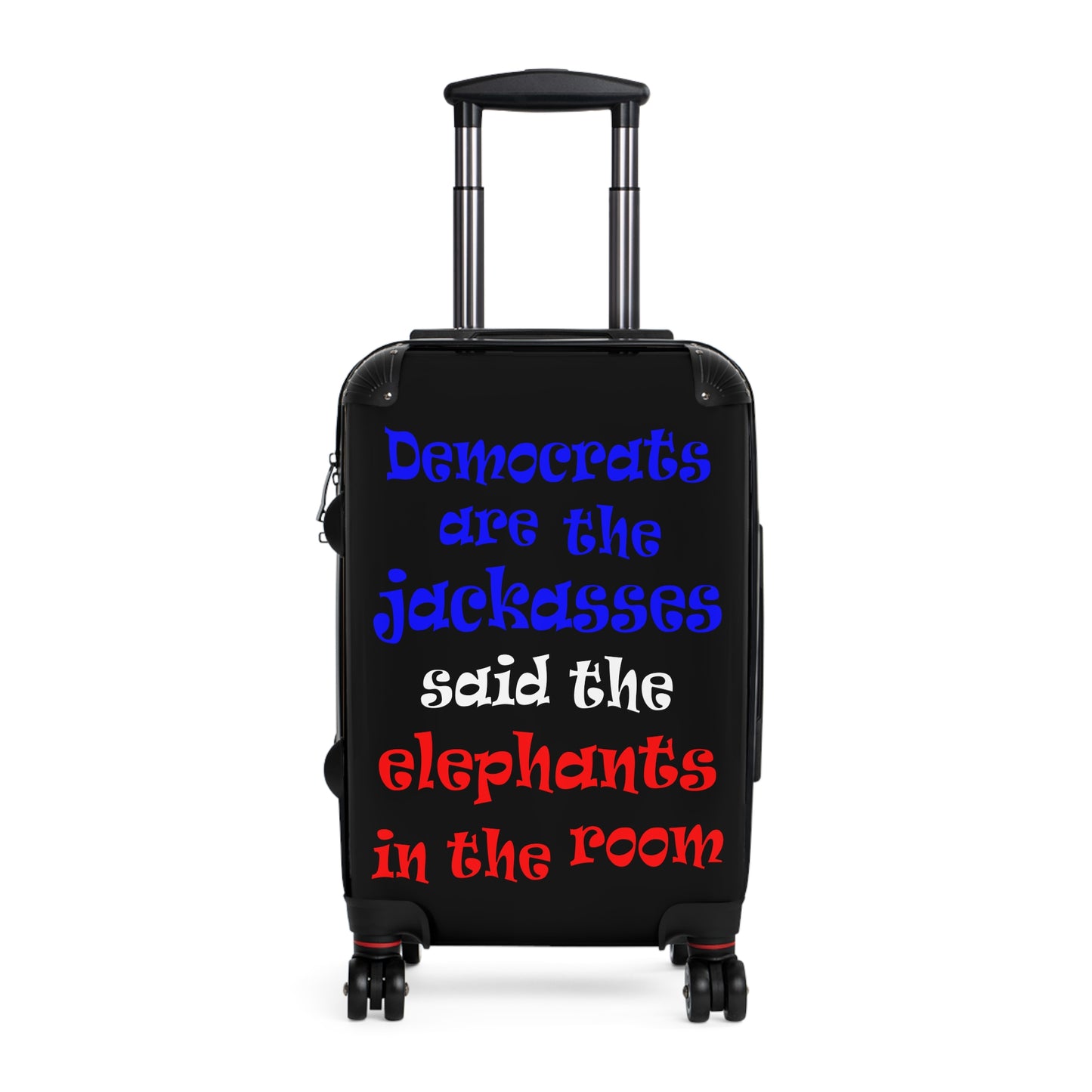 donkeys and elephants - Suitcase (black)