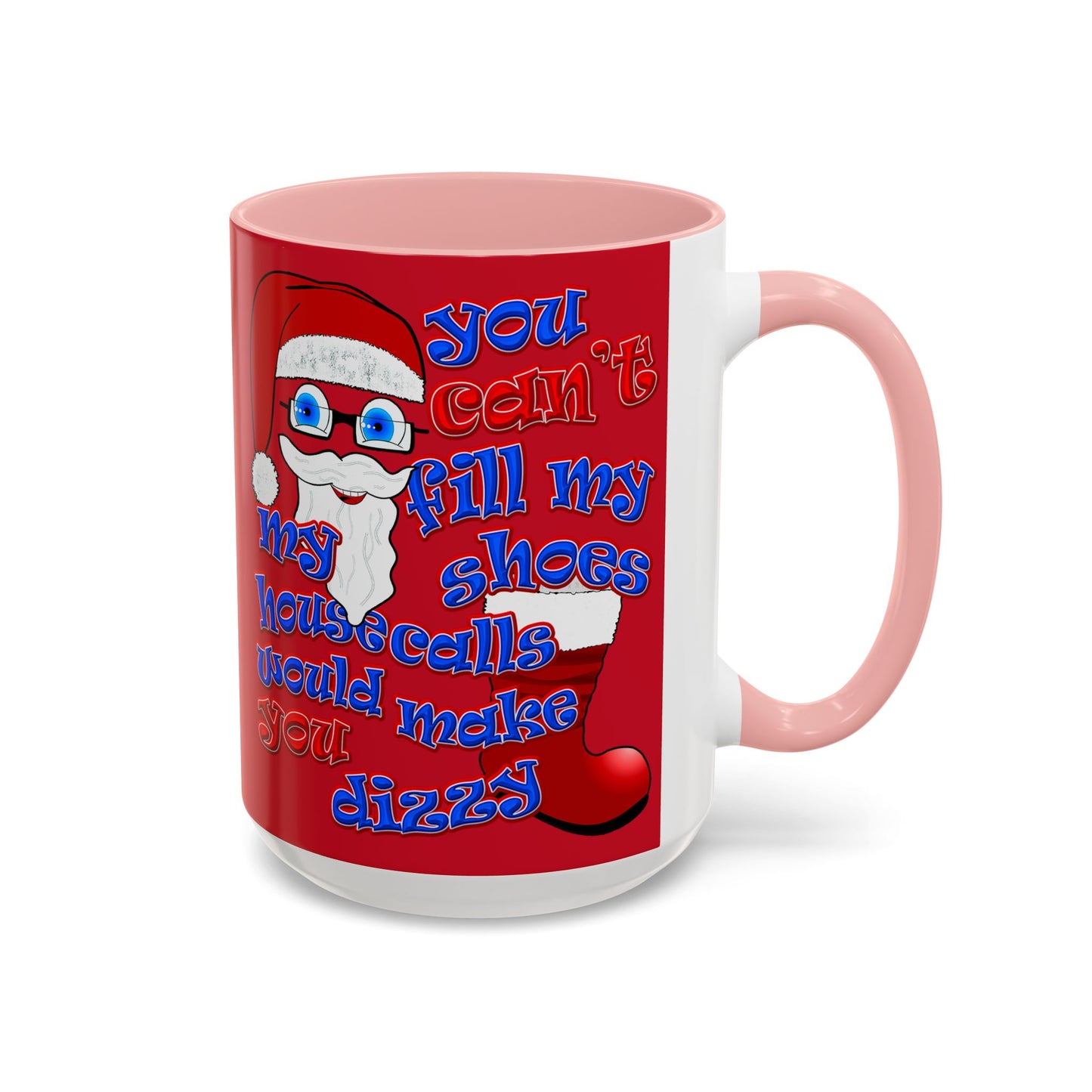 santa's shoes - Accent Mug (dark red)