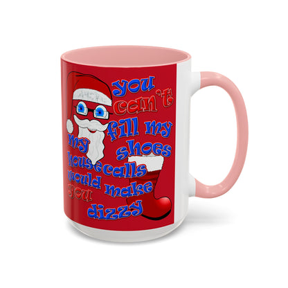 santa's shoes - Accent Mug (dark red)