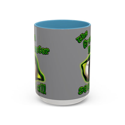 green monster - Accent Mug (grey)