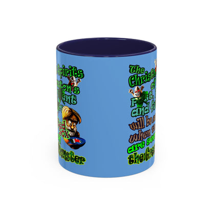 christmas spirits of boston - Accent Mug (light blue)