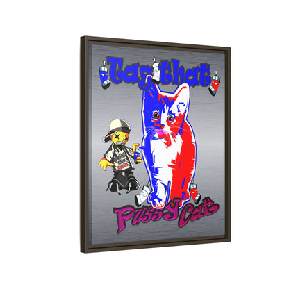 tag that - framed canvas art (brushed nickel)