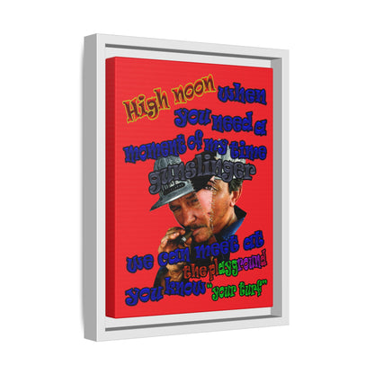 high noon - framed canvas art (red)