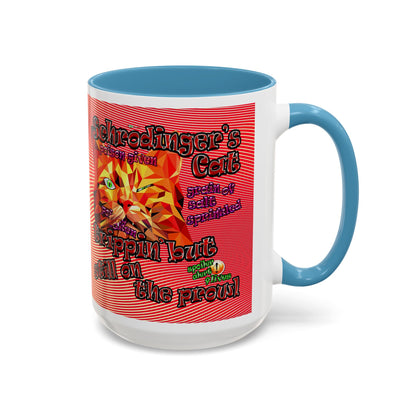 schrodinger's cat - Accent Mug (yellow-orange wave)
