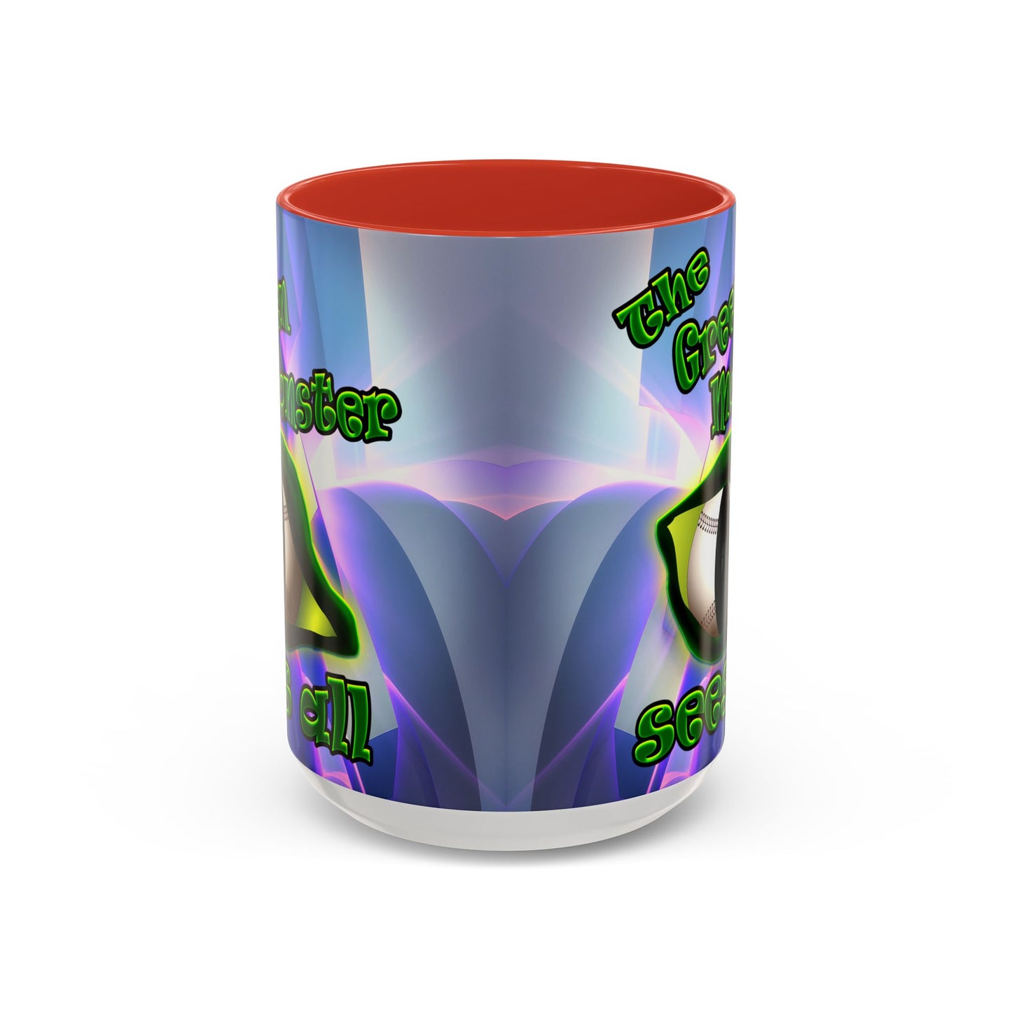 green monster - Accent Mug (grey-pink wave)