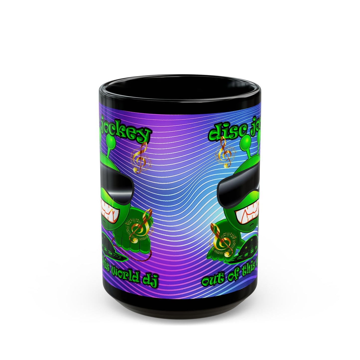 disc jockey - Black Mug (purple wave)