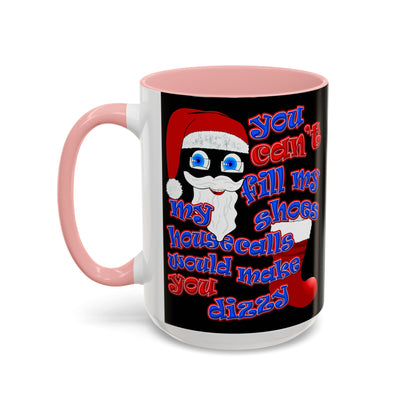 santa's shoes - Accent Mug (black)