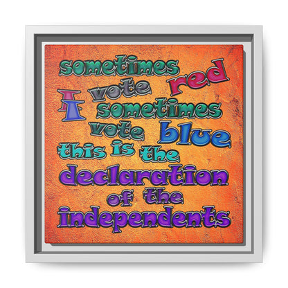declaration of the independents - framed canvas art (burnt orange)