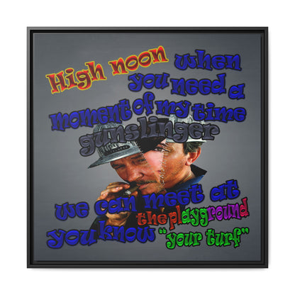 high noon - framed canvas art (grey-light grey)