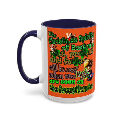 christmas spirits of boston - Accent Mug (orange)