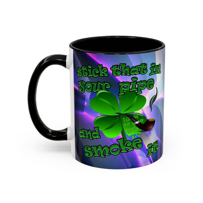 celtics logo - Accent Mug (grey-pink wave)