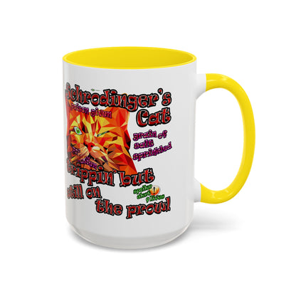 schrodinger's cat - Accent Mug (white)