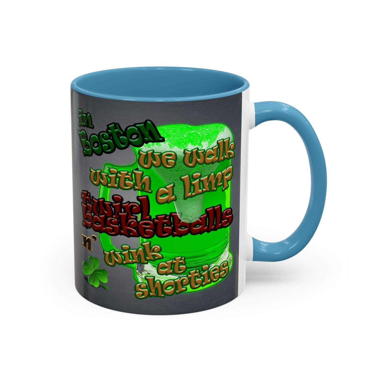 celtics logo - Accent Mug (grey-light grey)