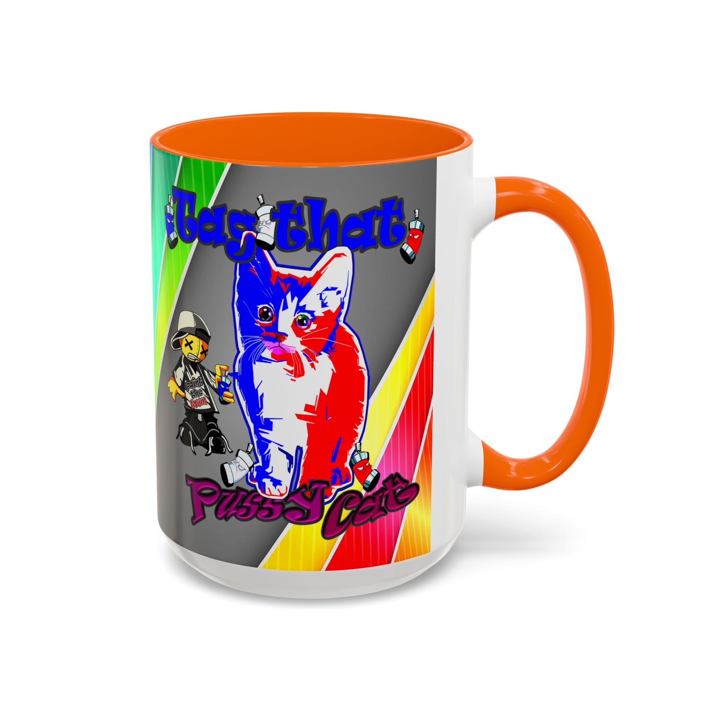 tag that - Accent Mug (rainbow split)