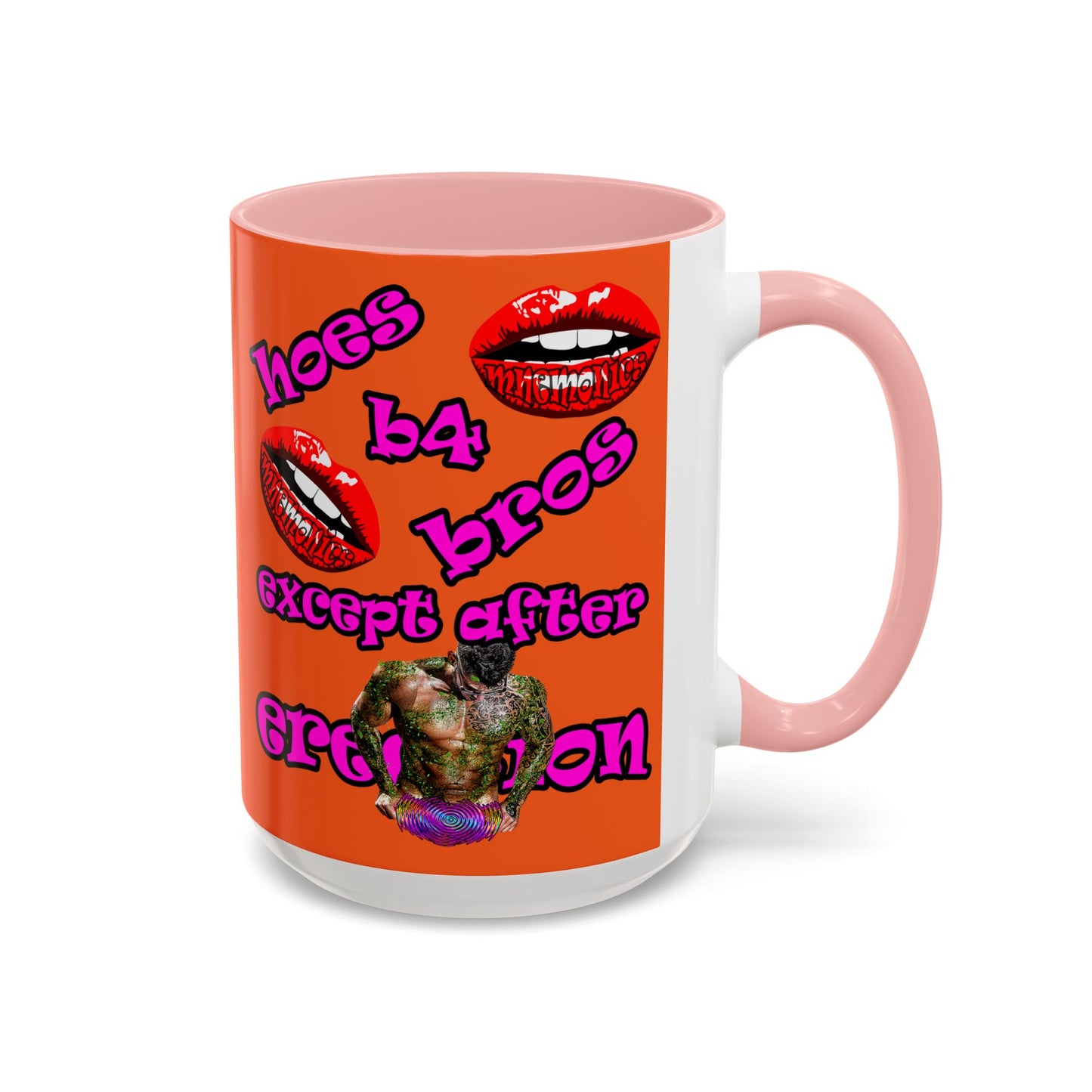 hoes b4 bros - Accent Mug (orange)