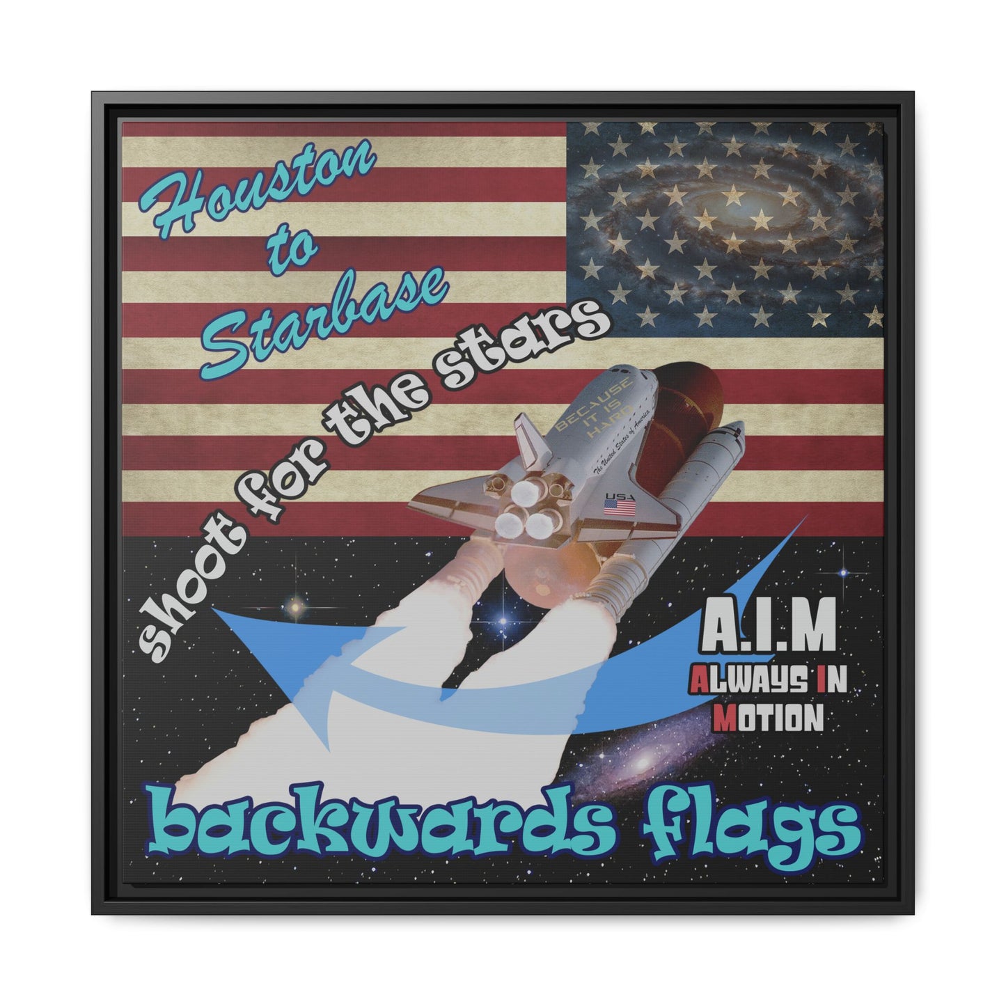 shoot for the stars - framed canvas art