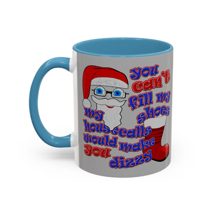 santa's shoes - Accent Mug (light grey)