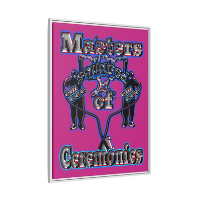 em cee squared - framed canvas art (pink)
