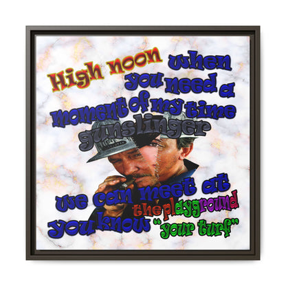 high noon - framed canvas art (white marble)