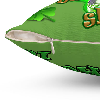celtics logo - Spun Polyester Square Pillow - (green)