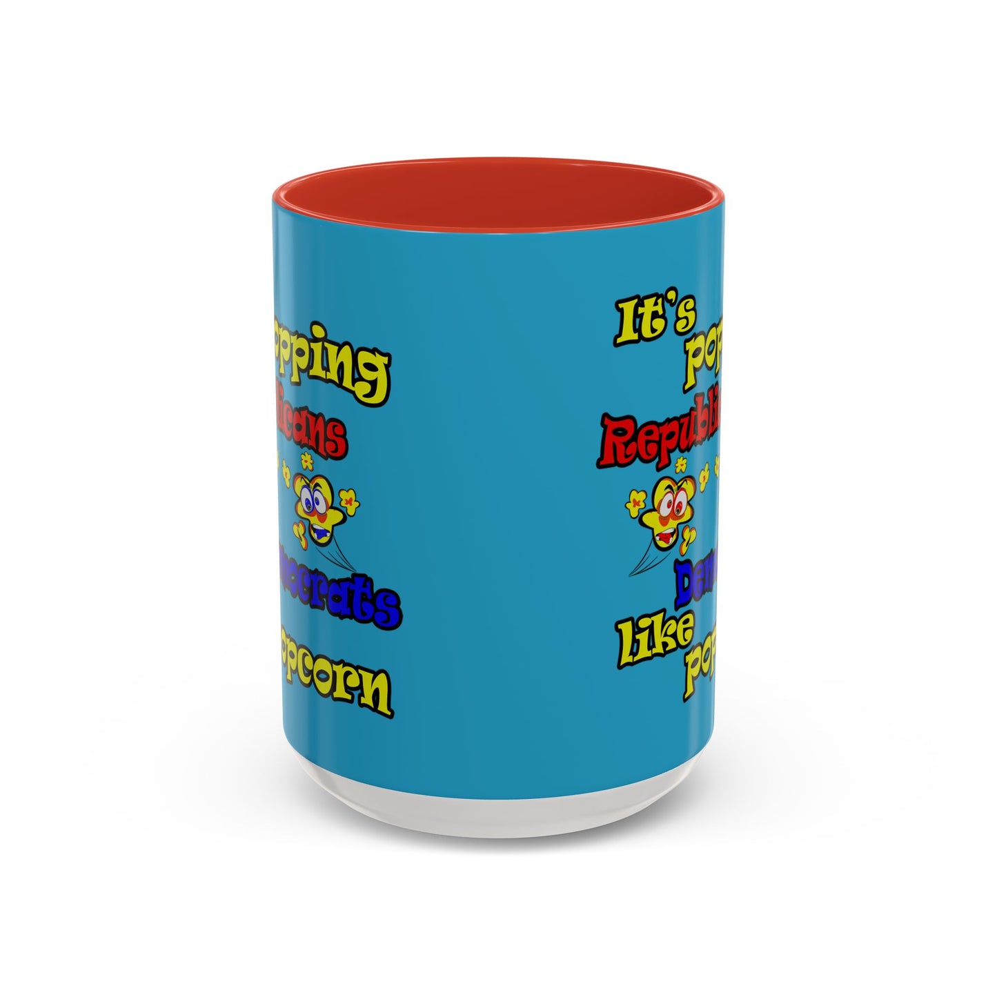 popping like popcorn - Accent Mug (turquoise)