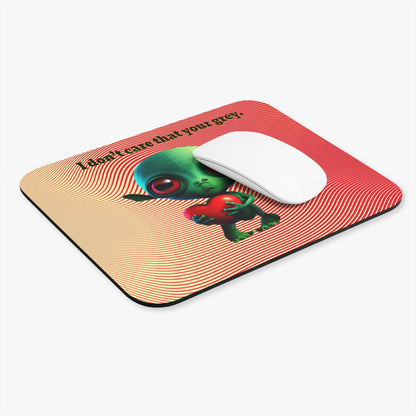 I don't care that your grey - Mouse Pad (Rectangle) (yellow-orange wave)