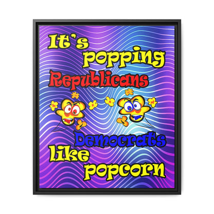 popping like popcorn - framed canvas art (purple wave)