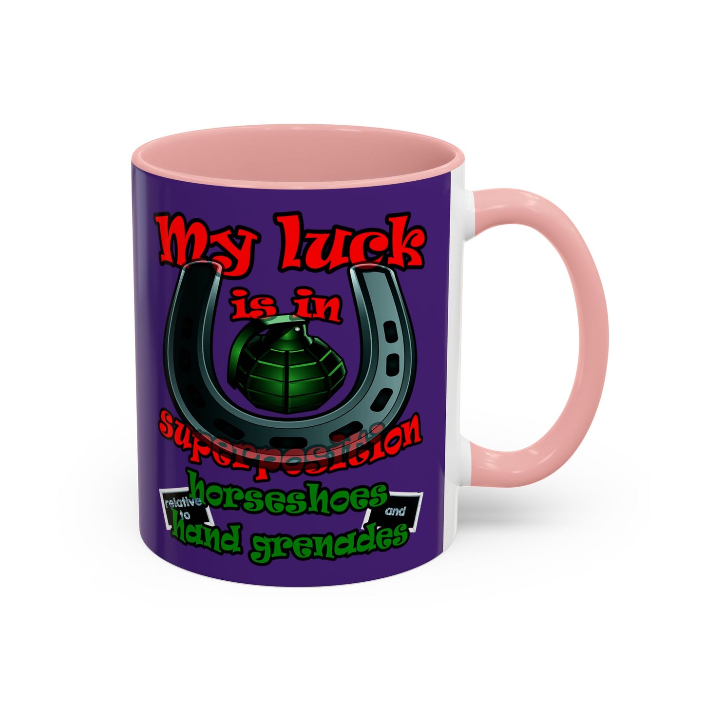my luck - Accent Mug (purple)