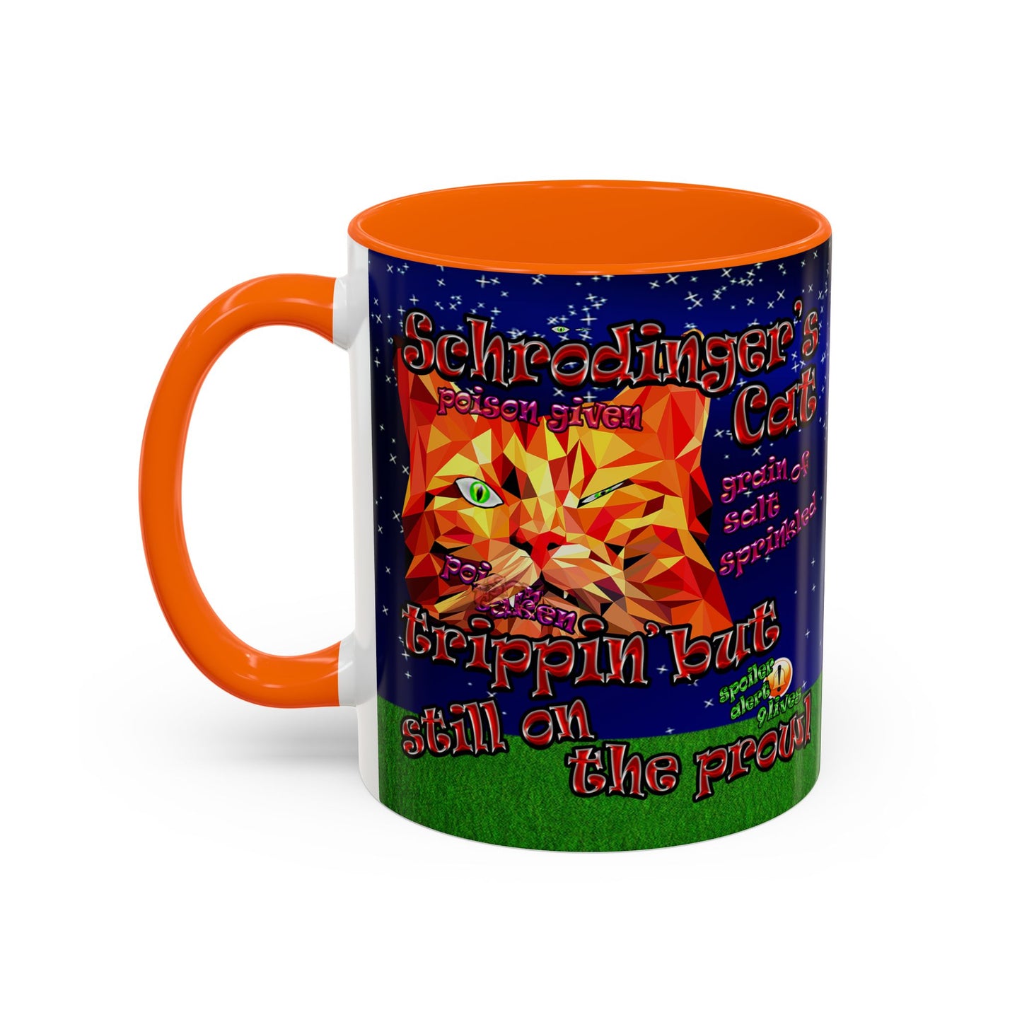 schrodinger's cat - Accent Mug ('snoops' background)