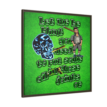 og - framed canvas art (green turf)