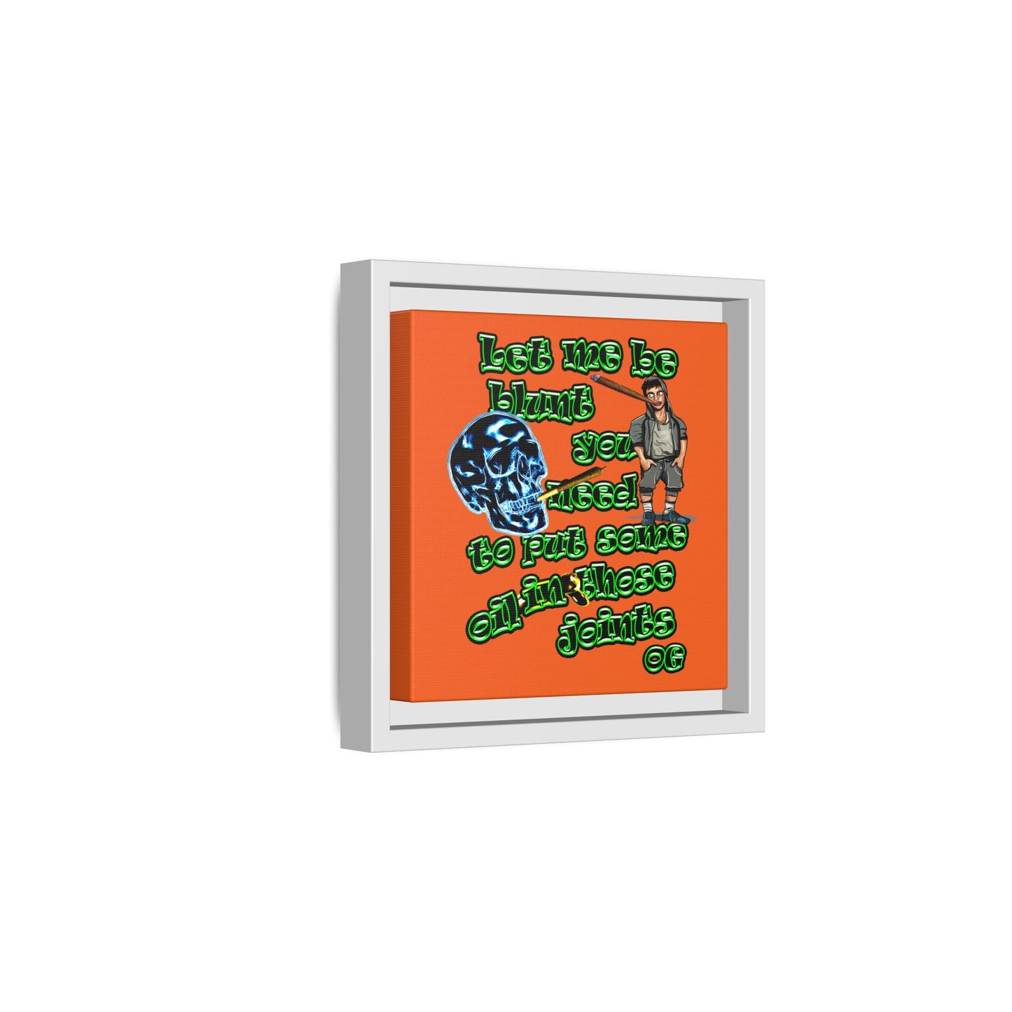og - framed canvas art (orange)