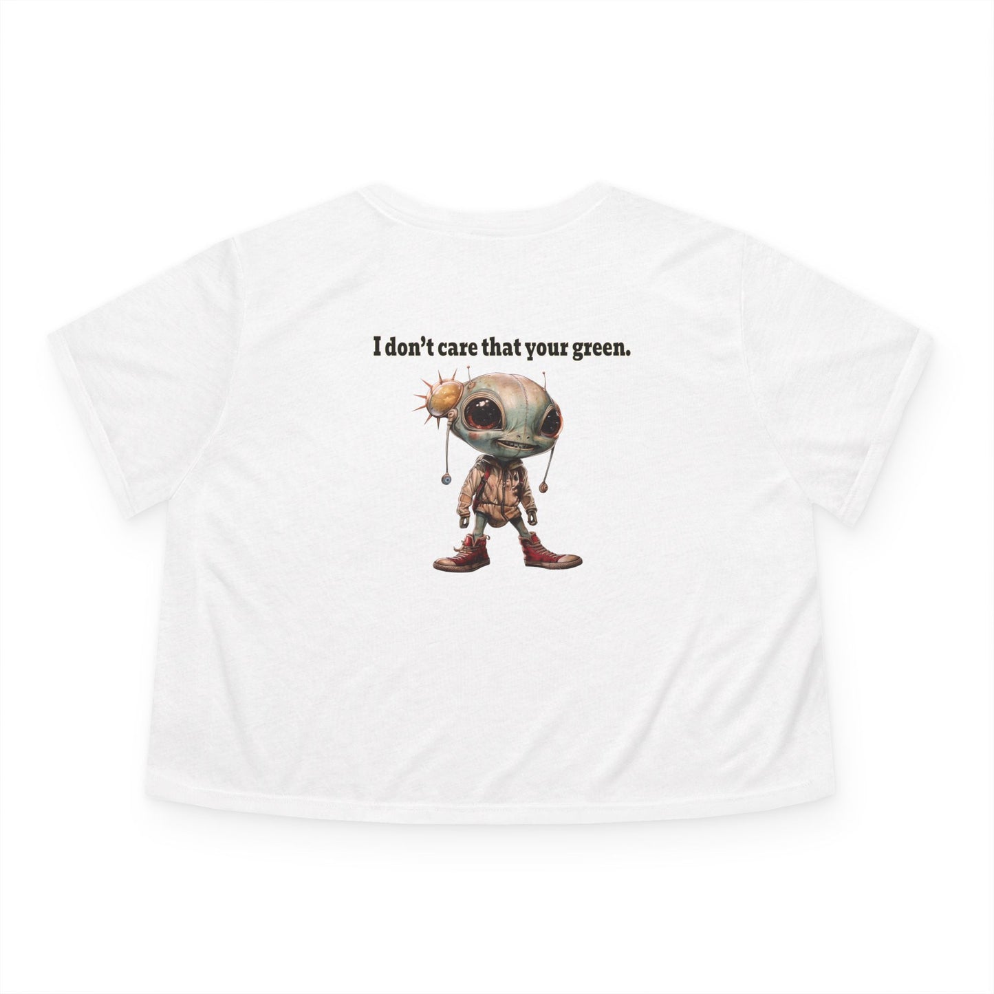I don't care that your grey - Women's Flowy Cropped Tee