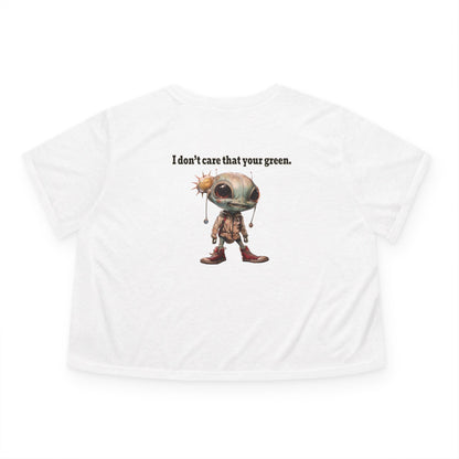 I don't care that your grey - Women's Flowy Cropped Tee