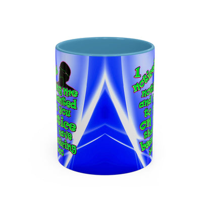noticed you noticing - Accent Mug (blue-white wave)