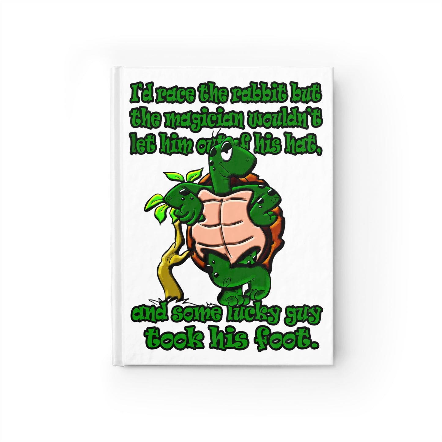 turtle race - journal-lined (white)
