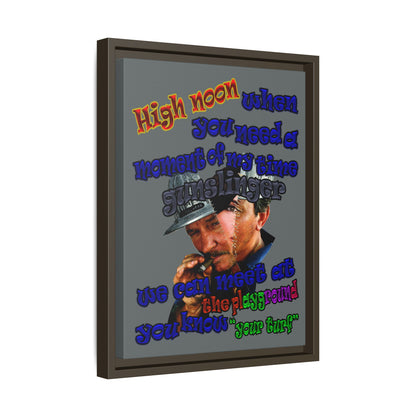 high noon - framed canvas art (dark grey)