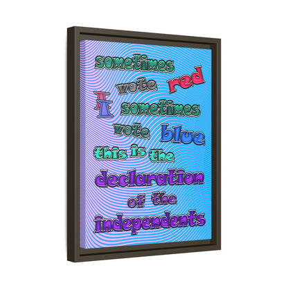 declaration of the independents - framed canvas art (light blue-purple wave)