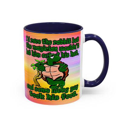 turtle race - Accent Mug (color blur)