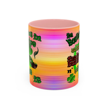 celtics logo - Accent Mug (color blur)