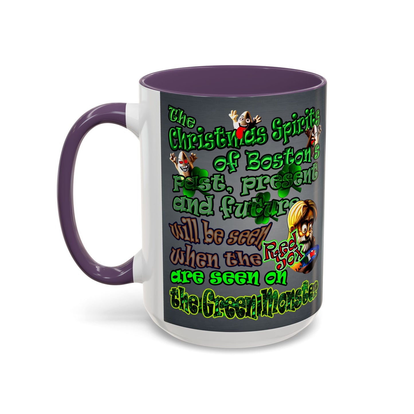 christmas spirits of boston - Accent Mug (grey-light grey)