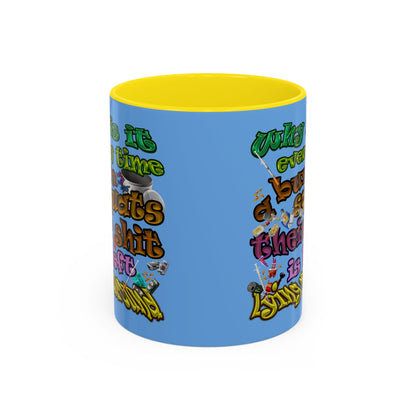 the bum's shit - Accent Mug (light blue)