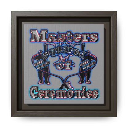 em cee squared - framed canvas art (grey)