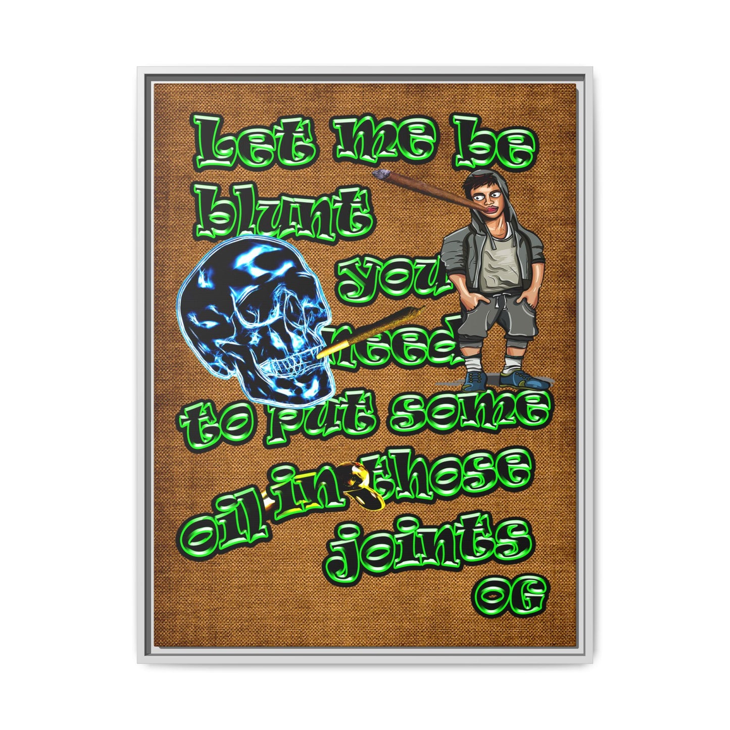 og - framed canvas art (brown papyrus)