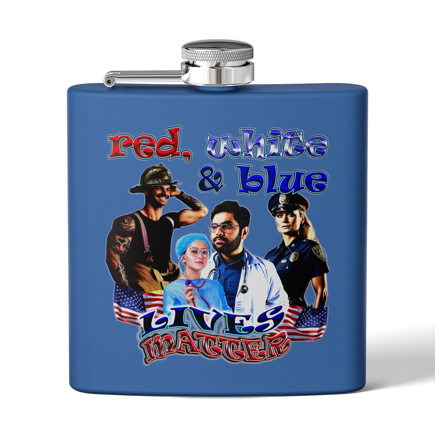 rw&b lives matter - Stainless Steel Flask