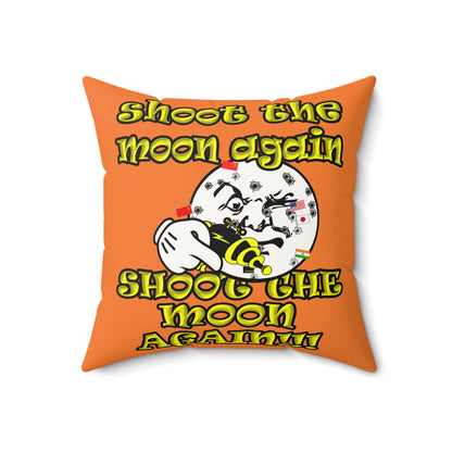 shoot the moon again - Faux Suede Square Pillow - (crusta)