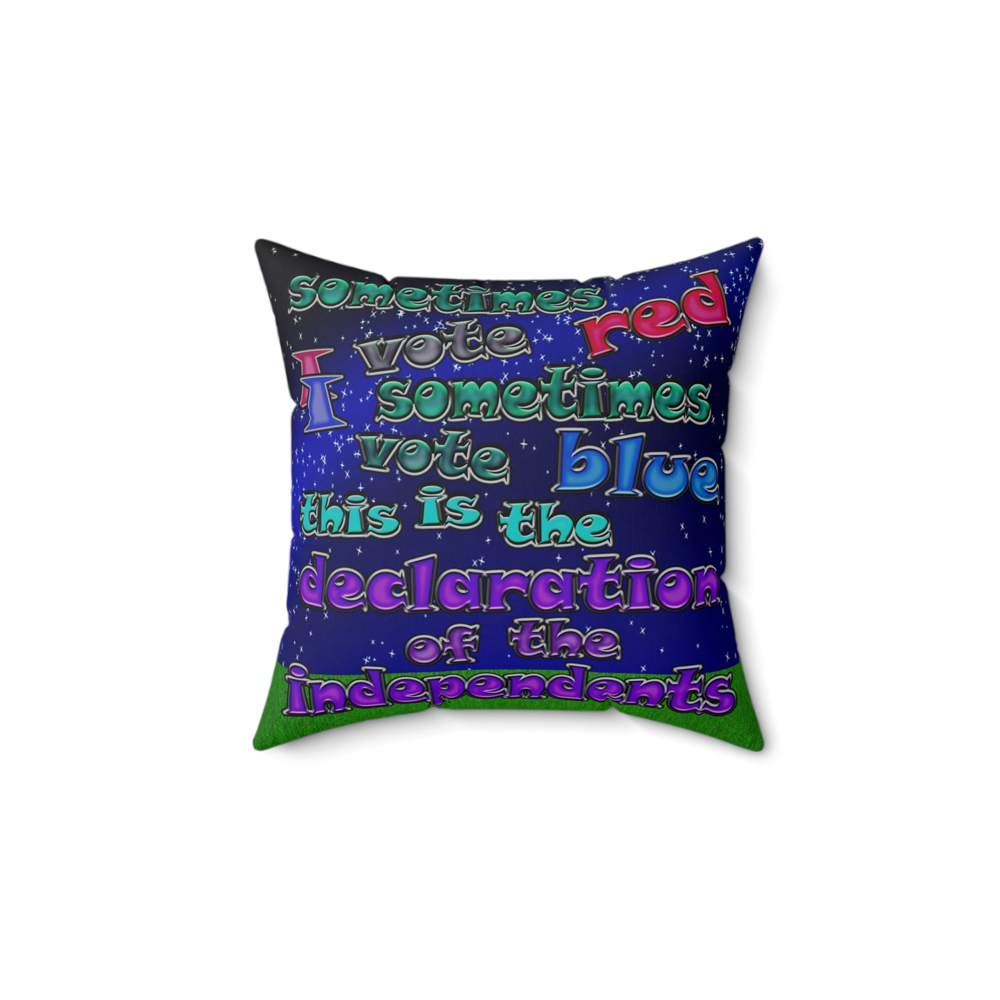 declaration of the independents - Spun Polyester Square Pillow - ('snoops' background)