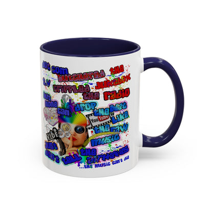 drop the beat - Accent Mug (white)