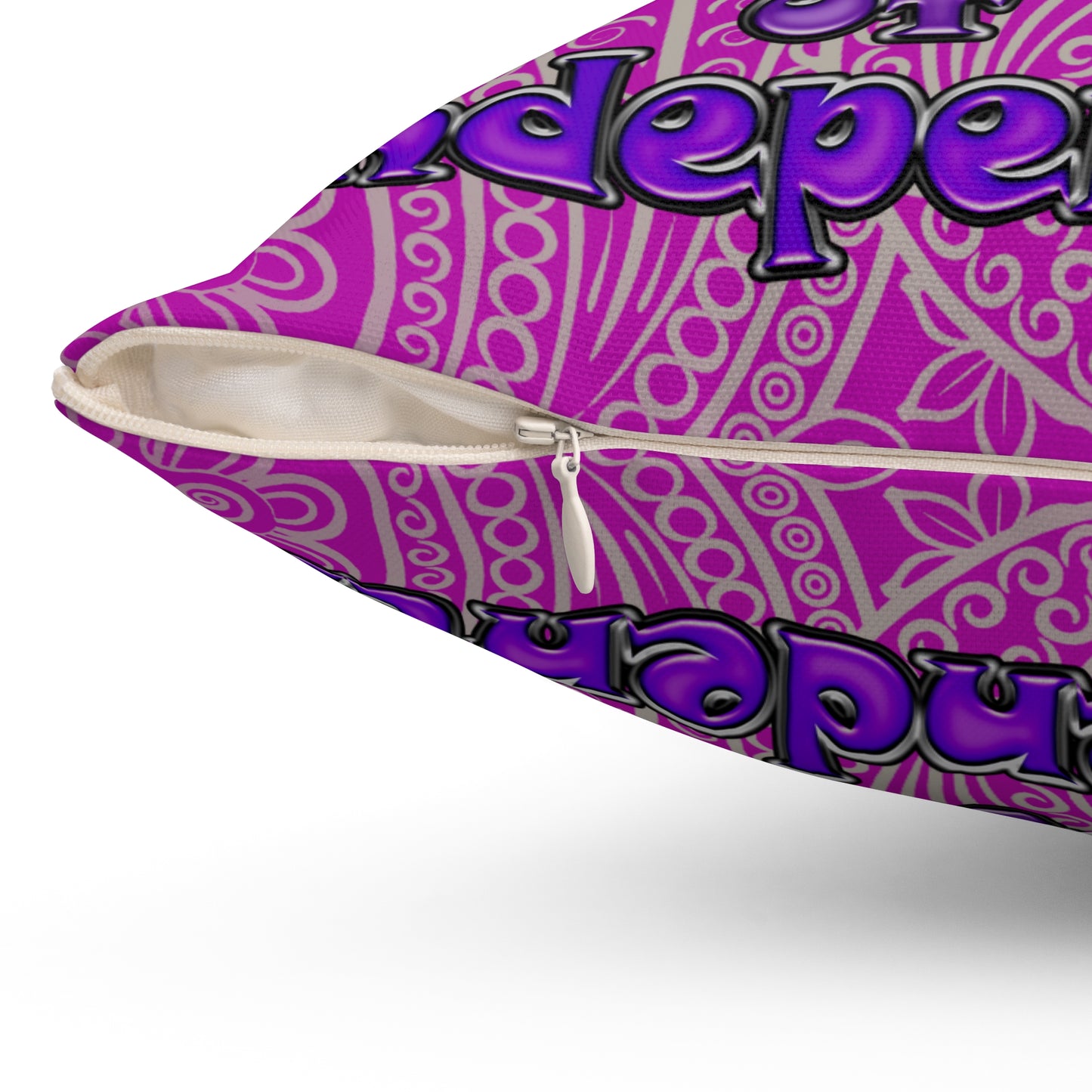 declaration of the independents - Spun Polyester Square Pillow - (pink swirl)